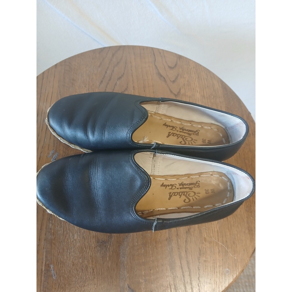 Sabah black leather slip on EU 39 US 8.5 minimalist made in turkey